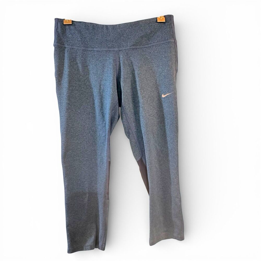 Nike Dri-Fit Heather Slate Blue Running Leggings Mesh Tech Gorpcore Athleisure M